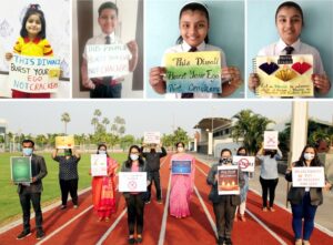 Unique initiative of GD Goenka School on Diwali students give message of Say No to Crackers