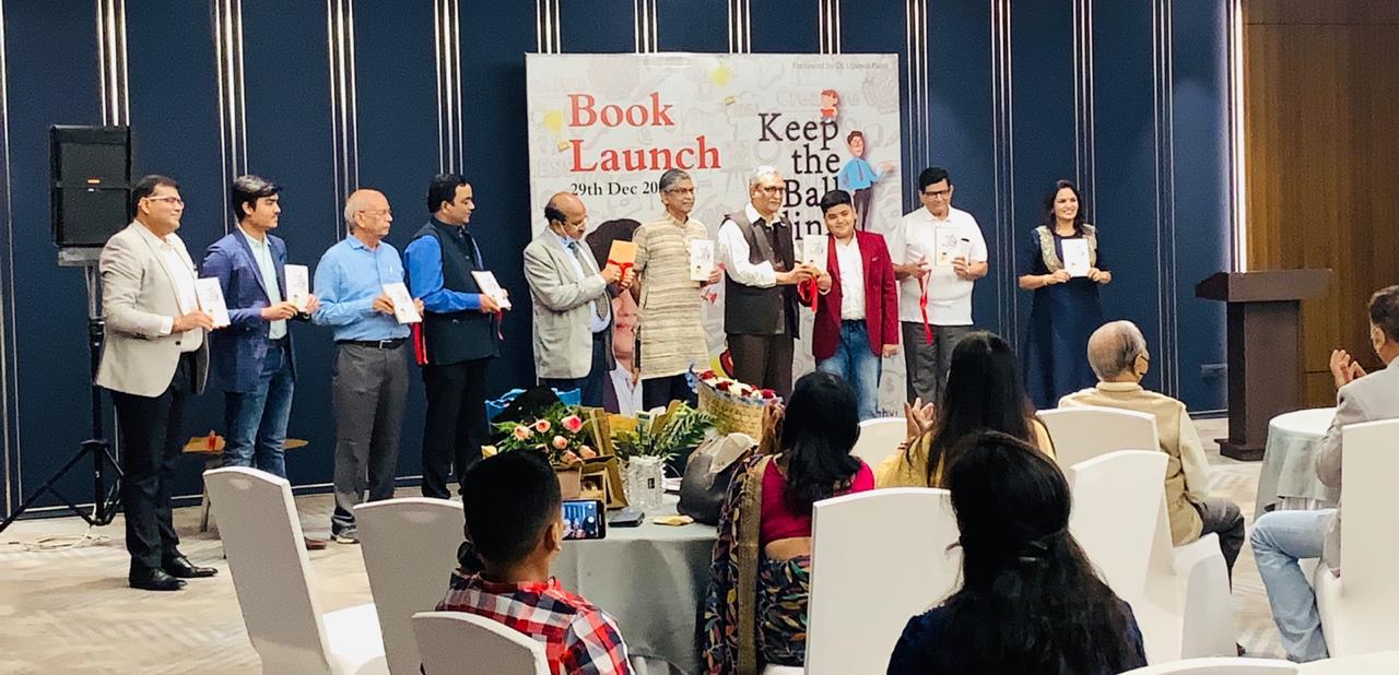 11-year old Surti boy Shaurrya Singhvi launched his first book, "Keep the Ball Rolling"