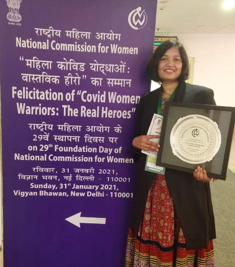 DCP of Surat  Saroj Kumari awarded 'Women Corona Warrior: Real Hero' award in New Delhi