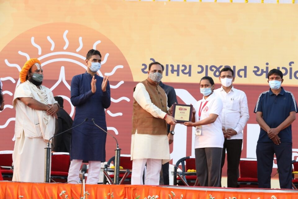 Motivating Presence of Chief Minister at the Closing Ceremony of the Three-Day Yoga Camp at Sabarmati Riverfront
