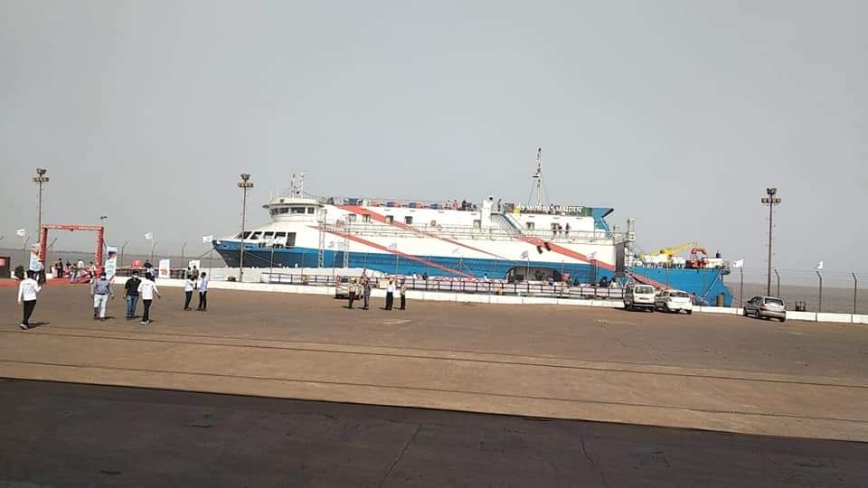 Union Minister Mansukhbhai Mandvia launches cruise service between Hazira and Diu in Surat