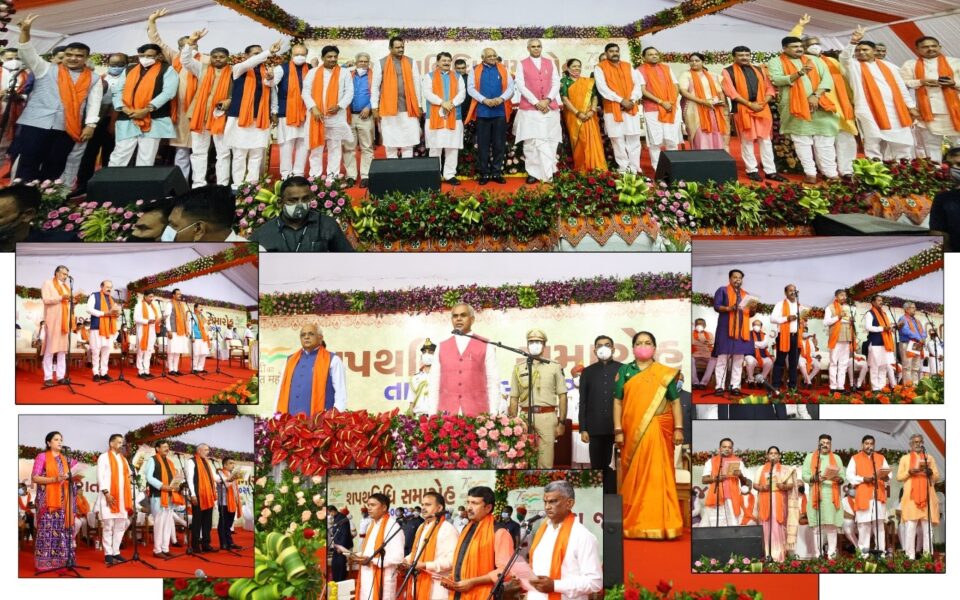 Introduction to the newly formed cabinet ministers of the gujarat stateરાજ્યના-નવરચિત-મંત્રી-મં